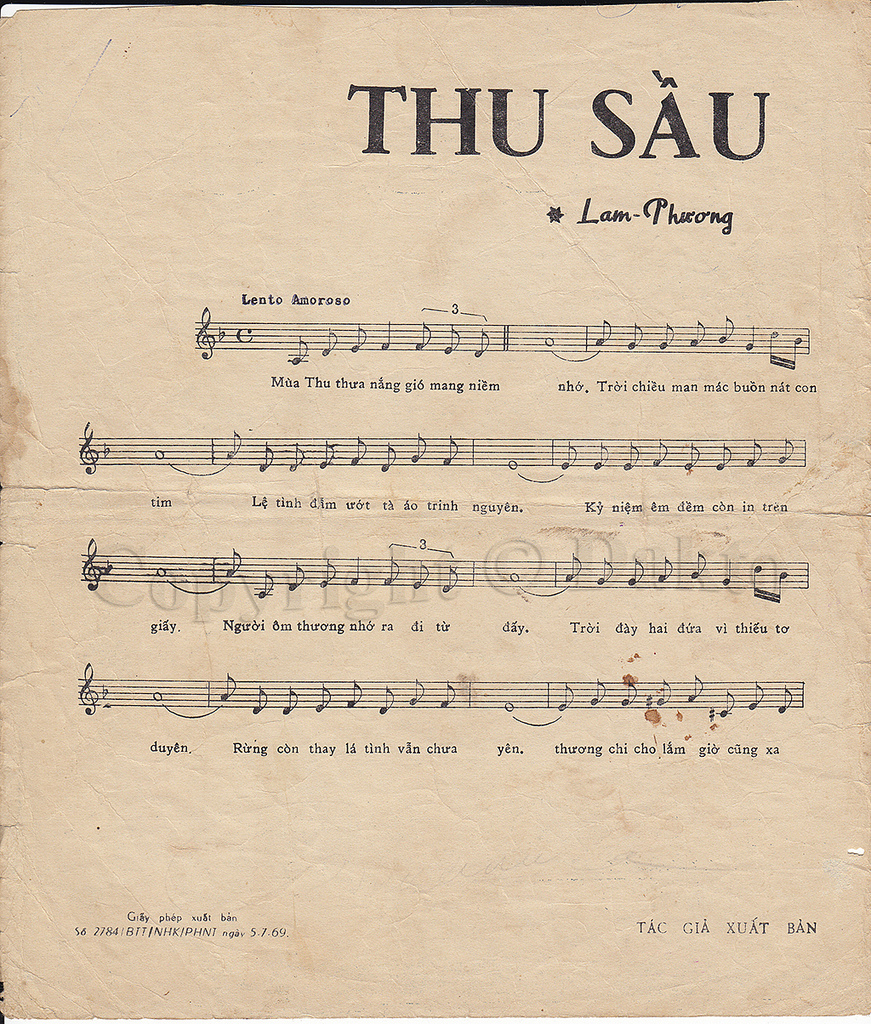 thusau2 - [Sheet] Thu sầu - Lam Phương